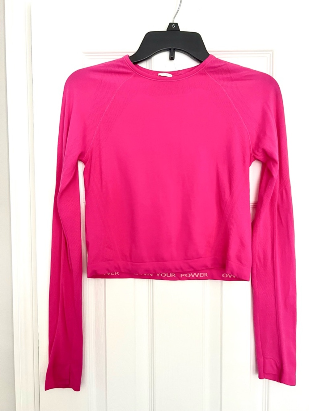 Athleta Girl Power Up Sport length seamless top in Tulip Pink L/12